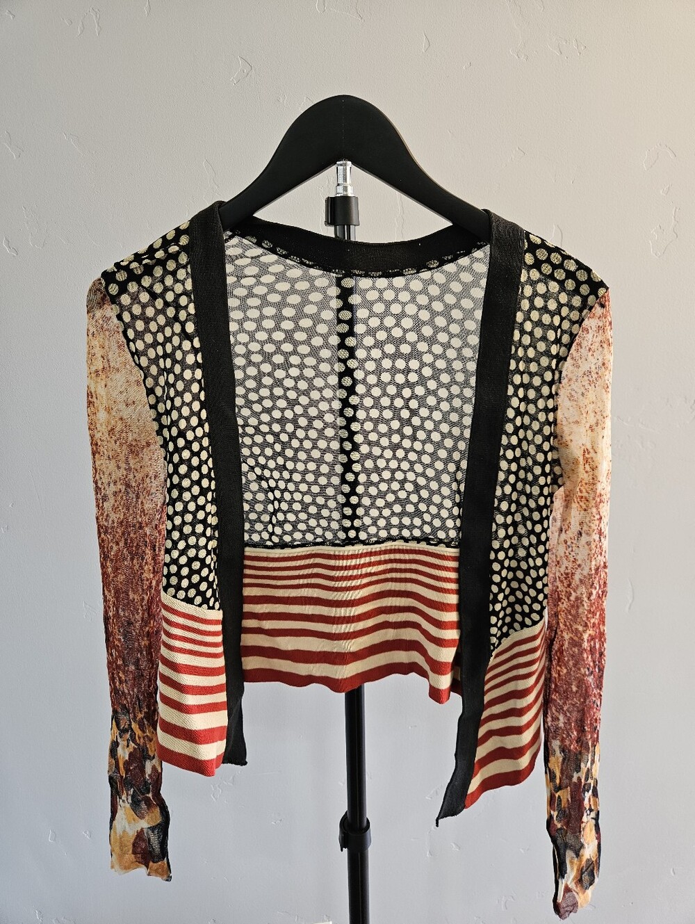 Vintage Jean Paul Gaultier Maille sheer mesh cardigan
